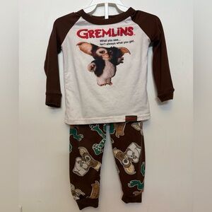 Gremlins Kids Brown & White Gizmo Pajama Set